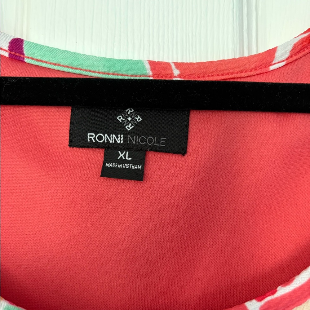 Ronni Nicole Pink and Red Sleeveless Sundress - Picture 2 of 3